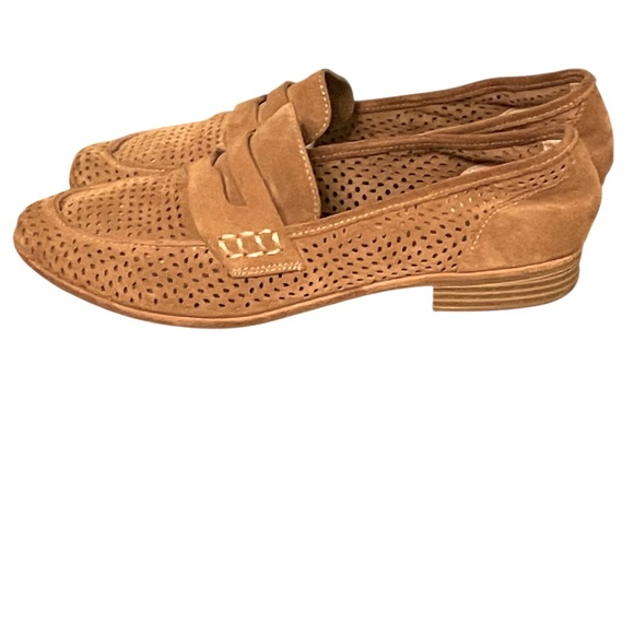 Bass Shoes - Bass Ellie Tan Suede Penny Loafers Shoes